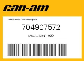 704907572 CAN-AM Decal Ident 900