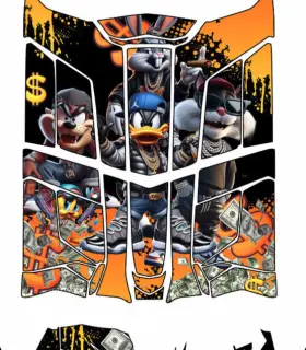 ARMOR24 CAN AM X3 Mac Design Graphic Wraps Decals Looney Kit #3
