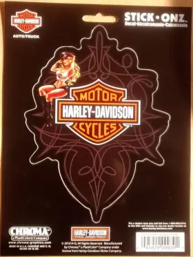 9939 CHROMA Pinup Window Stickers Harley-davidson