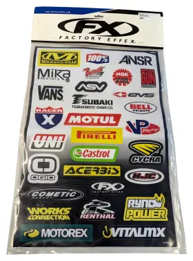 466752 CRU PRODUCTS Effex Sponsor Sticker Sheet Kit