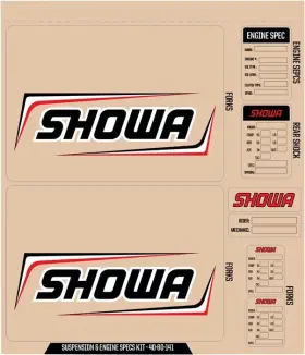 40-80-141 DCOR Suspension Decal Showa Kit