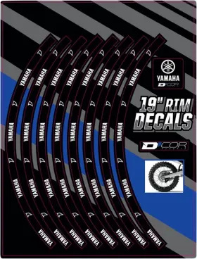 40-80-207 DCOR Rim Decal Set Rear Yamaha