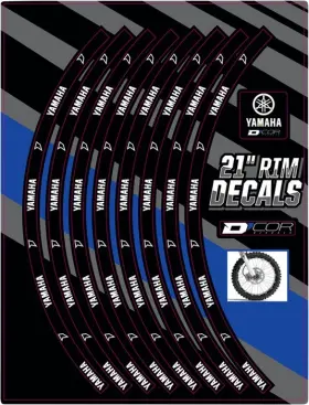 40-80-208 DCOR Rim Decal Set Front Yamaha