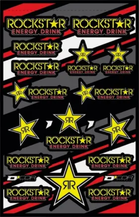 862-90108 DCORVISUALS Rockstar Energy Decal Sheet Graphics