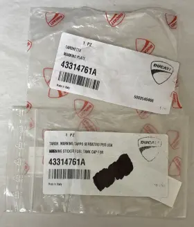 43314861A DUCATI Standard Marking Plate Warning Stickers