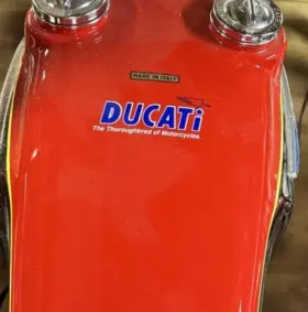 44-00299 DUCATI Thoroughbred Motorcycles Sticker Desmo Filler