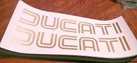 44-00310 DUCATI Letters Gas Tank Water Slide Decals