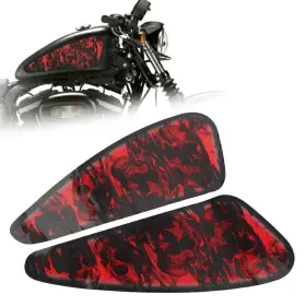 421111375403 EFMOTORSHOP Decals Fuel Gas Tank Stickers Skull