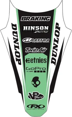 27-32140 FACTORY EFFEX Rear Fender Graphics KX450 Kawasaki