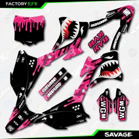 KTM50SXSLICK1620 FACTORY EFX Pink Savage Camo Racing Graphics