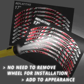 CL3WSRASH15XX17FF0020 FASTBOLT Reflective Wheel Sticker