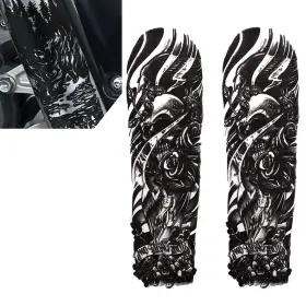 212500241917 FLASHBUYEASY Front Fork Skull Decal Medallion