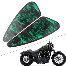 436952130351 FLASHBUYEASY Skull Decals Fuel Gas Tank Pad 1200
