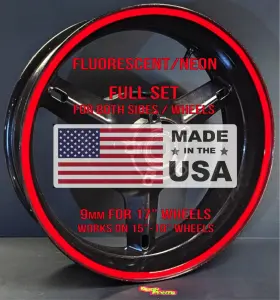 FLUOR.RED.9.17 FRESH PRINTS ON BELAIR Fluorescent Wheel Neon