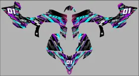 Graphicarts Graphic Decals Kit For Yamaha Yfz - Zagn