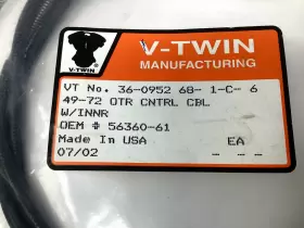 36-0952 HARLEY DAVIDSON V-TWIN Nos Outer Control Cable Inner #2