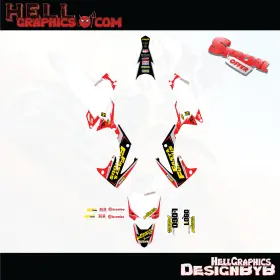 103-RT1BLAR HELL GRAPHICS Decals Stickers Racing Team Kit Crf