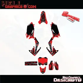 103-RT1R HELL GRAPHICS Decals Stickers Racing Team Kit 250R