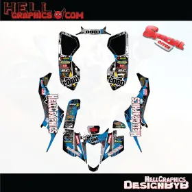 107-FOB HELL GRAPHICS Decals Kit LTZ400 Ltz Kfx Suzuki