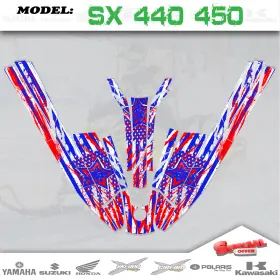 108-US3 HELL GRAPHICS Decals Stickers Kit Yz 125 250 Yamaha
