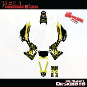 111-RSBLAY HELL GRAPHICS Decals Rockstar Sticker Kit Crf 125