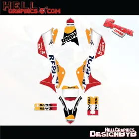 112-RSO HELL GRAPHICS Decals Rsol Stickers Kit 125F CRF125