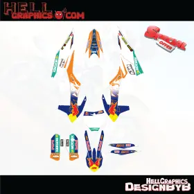 115-RT1B HELL GRAPHICS Decals Kit Sx Sxf Xcw 125 250 450 Ktm