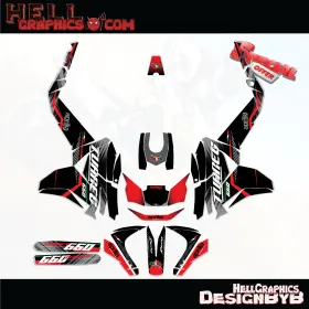 120-BLBLA HELL GRAPHICS Decal Bline Stickers Kit 660 Aprilia