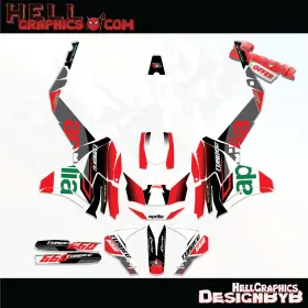120-BLR HELL GRAPHICS Decal Bline Stickers Kit 660 Aprilia