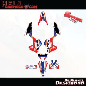 121-BLREP HELL GRAPHICS Decals Sticker Kit CRF300L Crf Honda