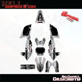 123-BLGRA HELL GRAPHICS Decals Stickers Kit YZ450F Yz Yamaha