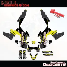 125-BLBLA HELL GRAPHICS Decals Stickers Norden Kit Husqvarna 125-BLBLA HELL GRAPHICS Decals Stickers Norden Kit Husqvarna