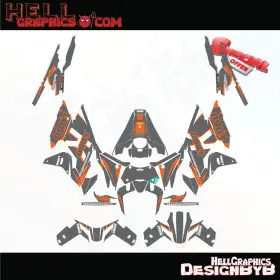 127-RT1GR HELL GRAPHICS Decals Stickers Kit 1290 Ktm