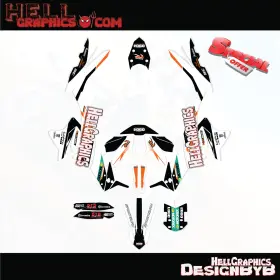 128-PS HELL GRAPHICS Decals Stickers Kit Ktm Adventure