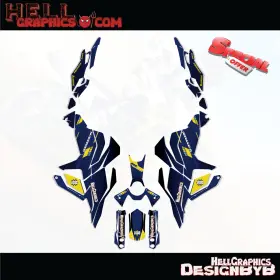 130-RTY HELL GRAPHICS Strom Decals Stickers Kit Rt 800 Suzuki