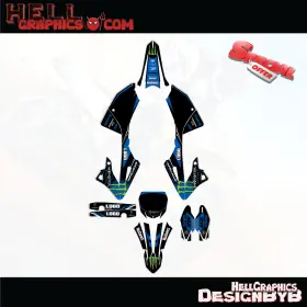 133-ME HELL GRAPHICS Decals Stickers Kit Yz 125 250 Me Yamaha