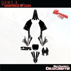 133-RTB HELL GRAPHICS Decals Stickers Kit YZ250 YZ125 Yz