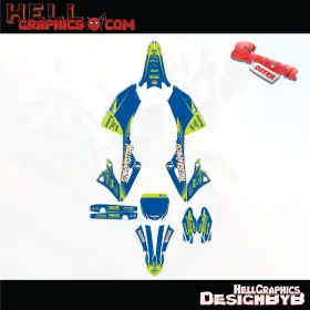 133-RTC HELL GRAPHICS Decals Stickers Kit YZ250 YZ125 Yz