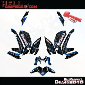 135-PSB HELL GRAPHICS Decals Stickers Paintstain Kit Yamaha