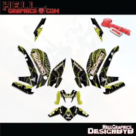 135-PSY HELL GRAPHICS Decals Stickers Paintstain Kit Yamaha