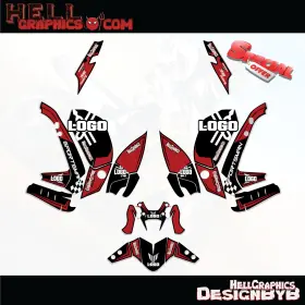 135-RTR HELL GRAPHICS Decals Stickers Kit Rt Yamaha