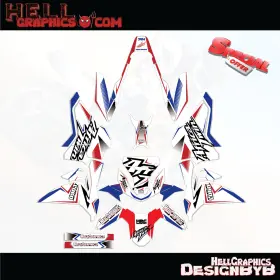 136-RTW HELL GRAPHICS Africa Decals Stickers Kit Crf Rt Honda