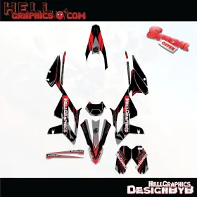 138-BLBL HELL GRAPHICS Decals Sticker Kit Rr 125 200 250 300