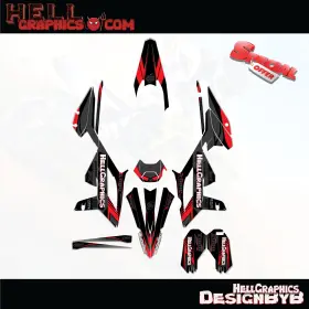 138-RTBL HELL GRAPHICS Decals Sticker Kit Rr 125 200 250 300
