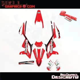 138-RTR HELL GRAPHICS Decals Stickers Kit Rr 125 200 250 300
