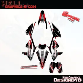 139-BLBL HELL GRAPHICS Decal Graphic Bline Kit Rr 125 200 250