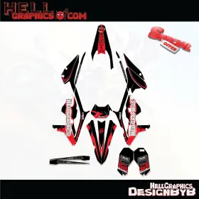 139-BLR HELL GRAPHICS Decals Graphic Rr 250 300 350 390 430