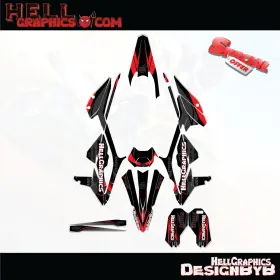 139-RTBL HELL GRAPHICS Graphic Decals Rr 125 200 250 300 350