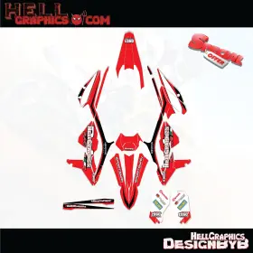 139-RTR HELL GRAPHICS Decal Graphic Kit Rt Rr 125 200 250 300