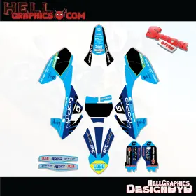 142-RTB HELL GRAPHICS Gasgas Decals Graphic Stickers Kit Rt